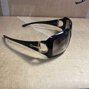 Gucci Sunglasses Black Horsebit Rectangle GG 2562/S D28 Italy 60 [] 15 115 Vtg